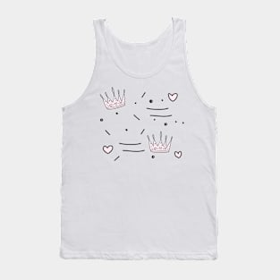 Pink princess crown goth glam drag Tank Top